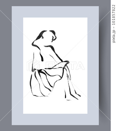Portrait woman skirt girl wall art print Portrait woman skirt girl wall art print 101857822
