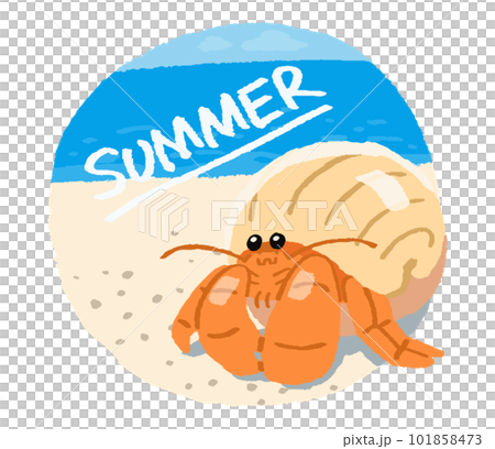 Summer sea and hermit crab (with letters) Summer sea and hermit crab (with letters) 101858473