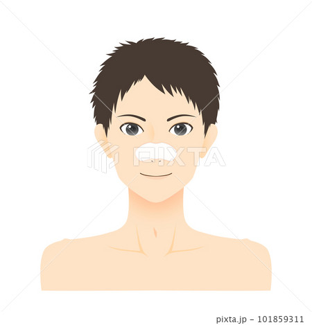 男性　鼻パック　イラスト素材 101859311