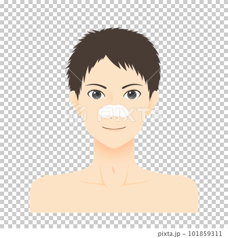 Male nose pack illustration material 101859311