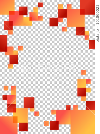 red and orange square background material 101860023