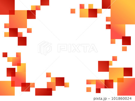 赤とオレンジの正方形の背景素材 101860024