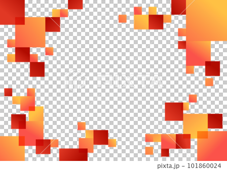 紅色和橙色方形背景材料 101860024