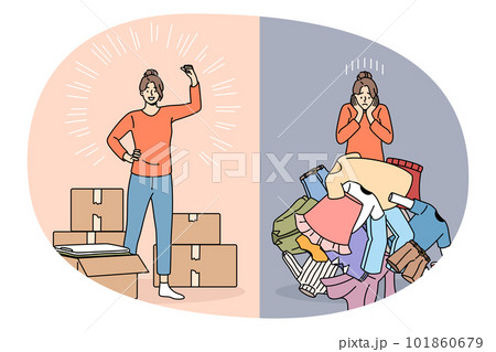 Tiding up and packing concept Tiding up and packing concept 101860679