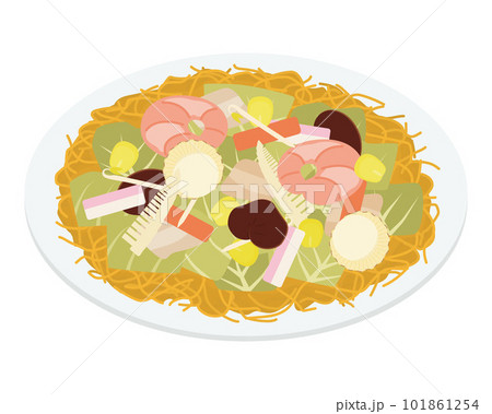 皿うどんのイラスト 101861254