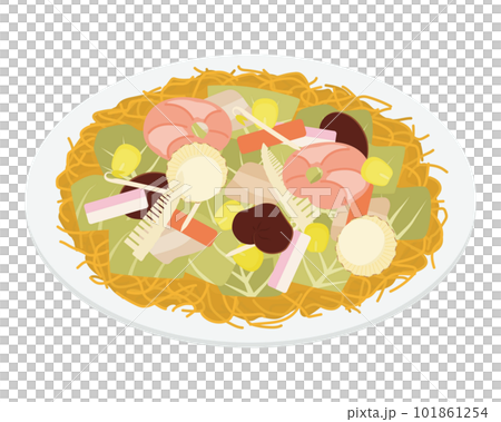 皿うどんのイラスト 101861254