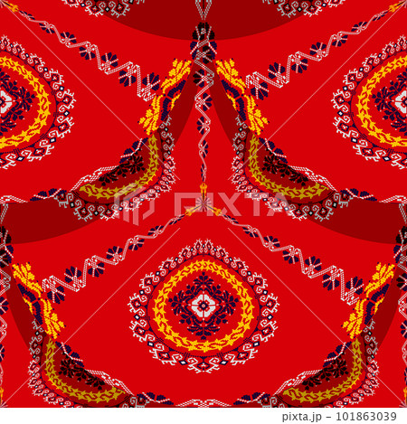 Romanian embroidery seamless pattern 11 Romanian embroidery seamless pattern 11 101863039