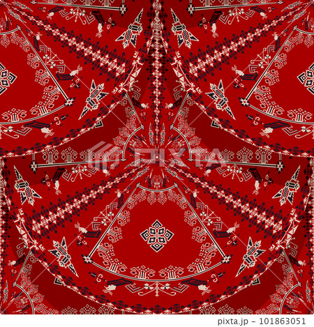 Romanian embroidery seamless pattern 23 101863051