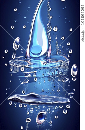 Close up water drop splash 101863093