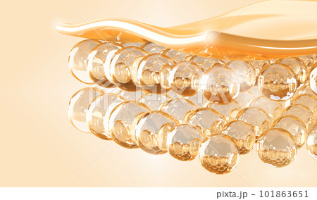 Facial skin structure 3d render. Healthy skin layers epidermis, dermis and hypodermis. Tissue surface with bubbles collagen cells, cosmetic or cosmetology mockup banner for skincare. 3D illustration Facial skin structure 3d render. Healthy skin layers epidermis, dermis and hypodermis. Tissue surface with bubbles collagen cells, cosmetic or cosmetology mockup banner for skincare. 3D illustration 101863651