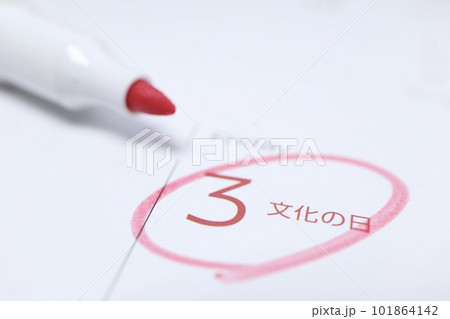 2023年11月3日金曜日の文化の日　カレンダー 101864142