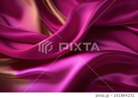 Satin texture magenta fabric background, silk backdrop, closeup. Generative AI Satin texture magenta fabric background, silk backdrop, closeup. Generative AI 101864231