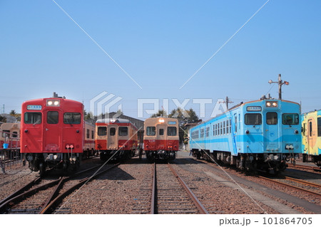 美しく整備された国鉄型気動車たち(水島臨海鉄道気動車(キハ)撮影会にて)_2023/3/19撮影の写真素材 [101864705] - PIXTA