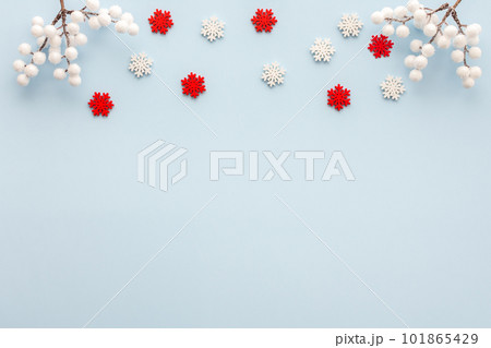 Snowflakes on a blue background Snowflakes on a blue background 101865429