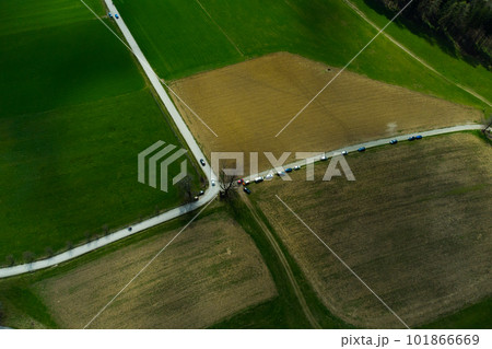 Fly dron over green grass. Fly dron over green grass. 101866669