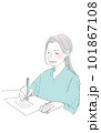 書く女性 101867108