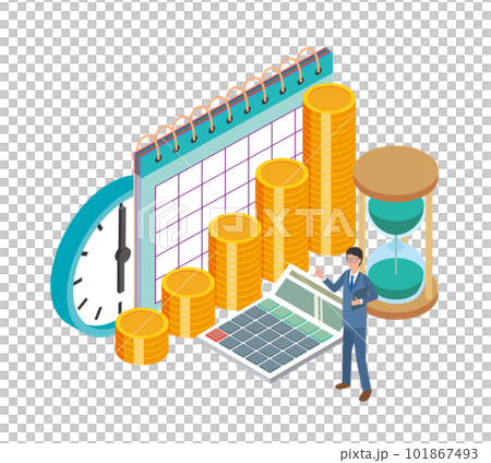 Image illustration of long-term investment 101867493