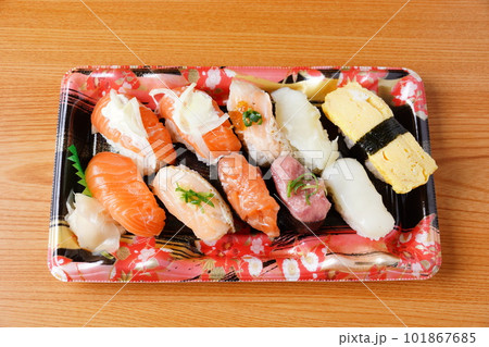 サーモン握り寿司 寿司弁当 サーモン握り寿司 寿司弁当 101867685