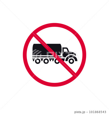 Prohibited sign, forbidden modern round sticker, vector illustration. Prohibited sign, forbidden modern round sticker, vector illustration. 101868543