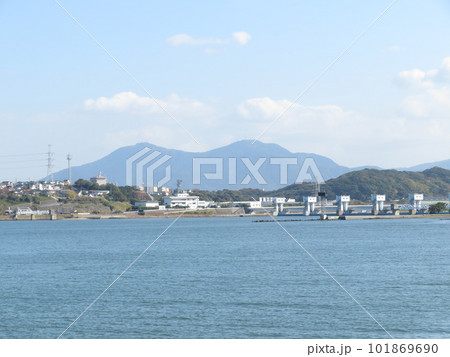 遠賀川河口堰 水巻町 福岡県 遠賀川河口堰 水巻町 福岡県 101869690