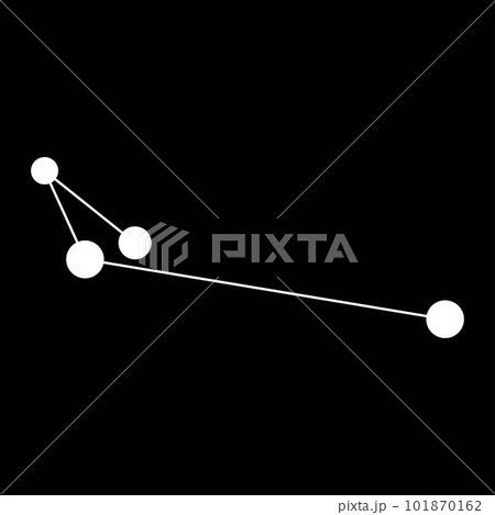 Apus constellation map. Vector illustration. Apus constellation map. Vector illustration. 101870162