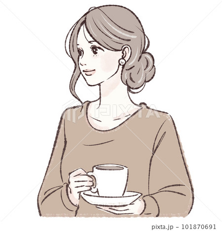 コーヒーを飲む、紅茶、コーヒー、ホットドリンク、カフェ、ブレイクタイム、休憩、昼休憩、休日、 コーヒーを飲む、紅茶、コーヒー、ホットドリンク、カフェ、ブレイクタイム、休憩、昼休憩、休日、 101870691