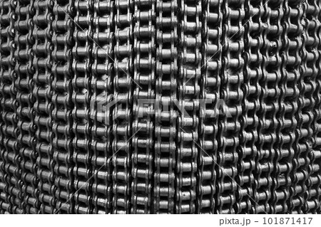 Close-up of an iron chain. Metal texture. Background. Close-up of an iron chain. Metal texture. Background. 101871417