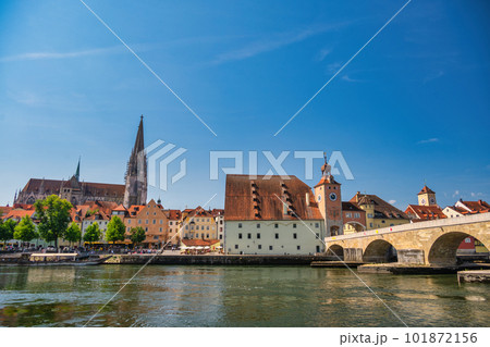 Regensburg Germany, city skyline at Old Town Altstadt and Danube River Regensburg Germany, city skyline at Old Town Altstadt and Danube River 101872156