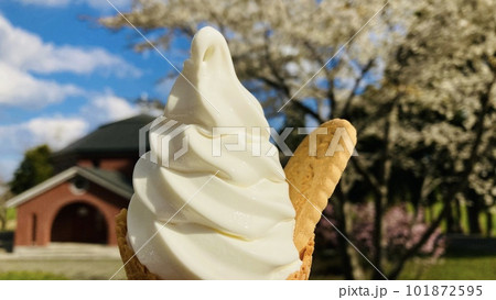 美味しそうなソフトクリーム 101872595