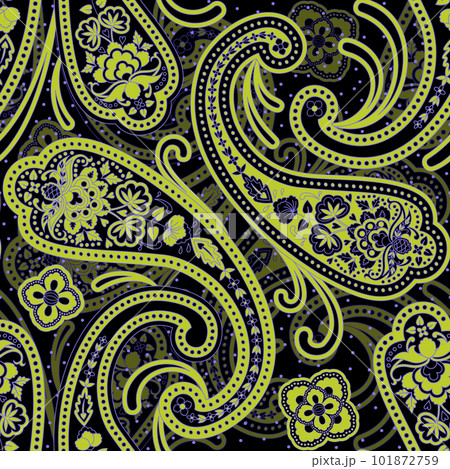 Paisley Ethnic Floral Hand Drawn Seamless Pattern Paisley Ethnic Floral Hand Drawn Seamless Pattern 101872759