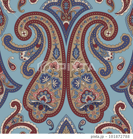 Paisley Ethnic Floral Hand Drawn Seamless Pattern Paisley Ethnic Floral Hand Drawn Seamless Pattern 101872788