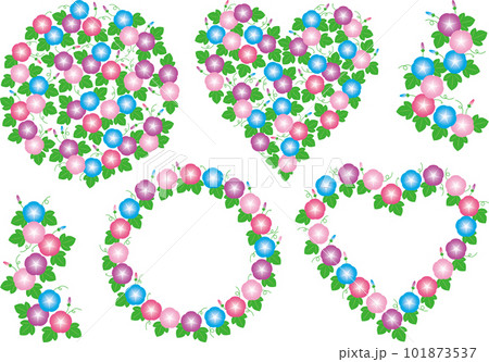 朝顔のイラスト素材 101873537