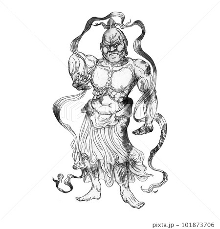 仁王、金剛力士、吽形のイラスト素材 [101873706] - PIXTA