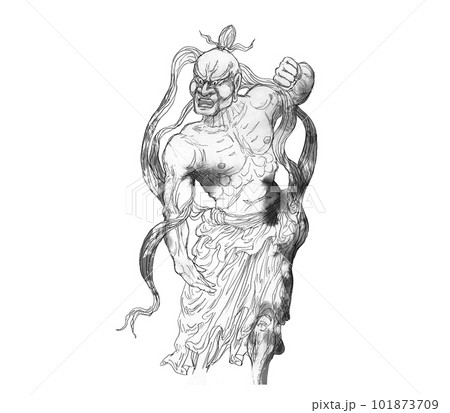 仁王、金剛力士、阿形のイラスト素材 [101873709] - PIXTA