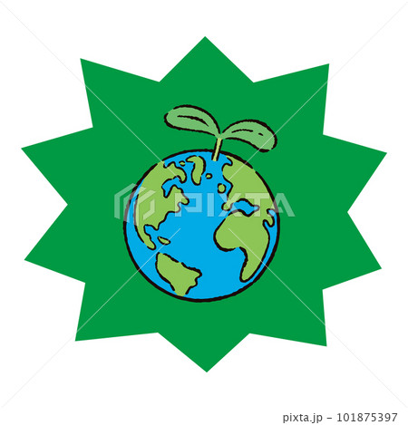 地球_アメリカ・ヨーロッパ・アフリカ_環境_若葉_バクダン緑 101875397