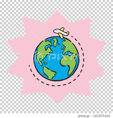地球_美洲/歐洲/非洲_旅行1_飛機_爆彈粉色 地球_美洲/歐洲/非洲_旅行1_飛機_爆彈粉色 101875420
