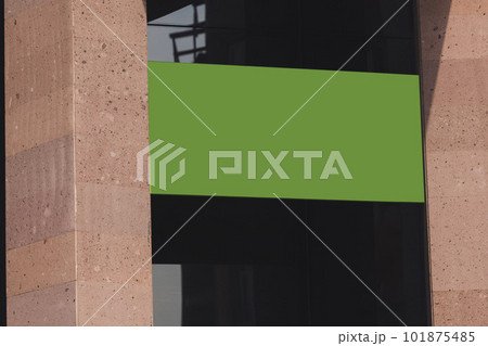 Sign board shop or restaurant. Mock up template. Copy space and empty space for advertising 101875485
