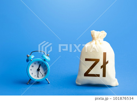 Time and polish zlotys money bag. Loans, mortgages. Deposits, savings. Retirement funds. Bonds, money dividends. ROI. Bank, finance. Hourly pay. Time of payment in the contract. Investments. Taxation Time and polish zlotys money bag. Loans, mortgages. Deposits, savings. Retirement funds. Bonds, money dividends. ROI. Bank, finance. Hourly pay. Time of payment in the contract. Investments. Taxation 101876534