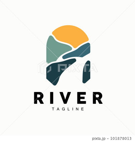 River Logo, Streamer Vector, River Bank,...のイラスト素材 [101878013] - PIXTA