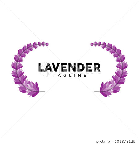Lavender Logo, Hand Drawn Wedding Plant Design, Agriculture Vector, Symbol Illustration Template Icon 101878129