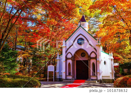 軽井沢 旧軽井沢礼拝堂 軽井沢 旧軽井沢礼拝堂 101878632