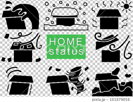House state set Pictogram 3 House state set Pictogram 3 101879058