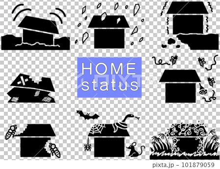 House state set Pictogram 4 House state set Pictogram 4 101879059