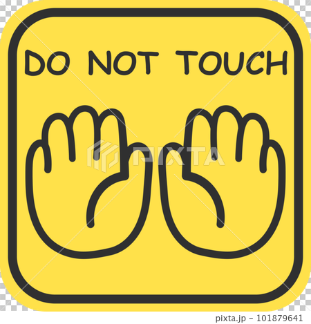 DO NOT TOUCH mark Palm illustration material 101879641