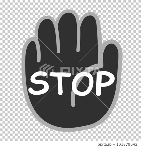 STOPマーク　手のひらのイラスト素材 101879642