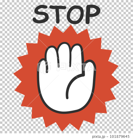 STOPマーク　手のひらのイラスト素材 101879645