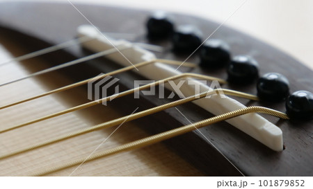 アコースティックギターのブリッジサドル 101879852