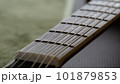 アコースティックギターのネックと弦 101879853
