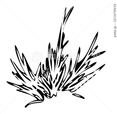 草の線画イラスト 101879939