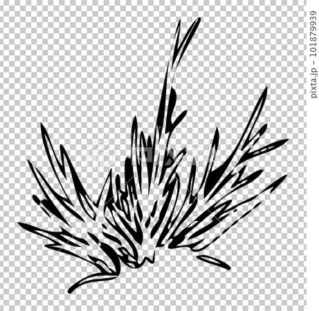 Grass line drawing illustration 101879939